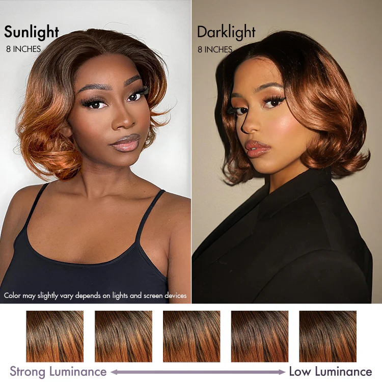 1 SEC INSTALL WIG | Elegant Boss Vibe Short Pixie Cut Ombre Ginger Glueless Minimalist HD Lace Wig Ready to Go Pre-cut Lace - Image 3