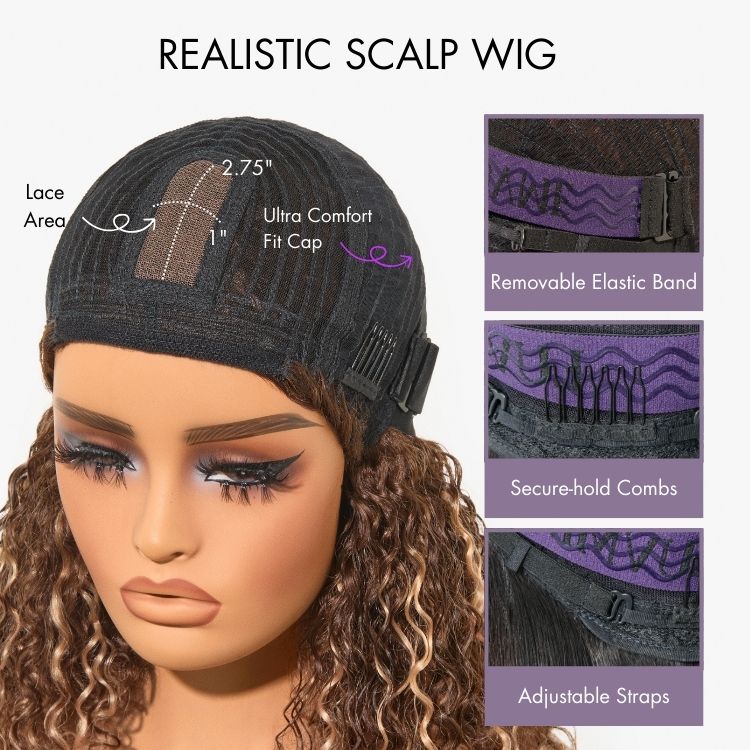 2 For $159.9 | 8 Inches Curly Minimalist Pre Cut HD Lace Wig + 10 Inches Yaki Straight Minimalist Lace Bob Wig - Image 7