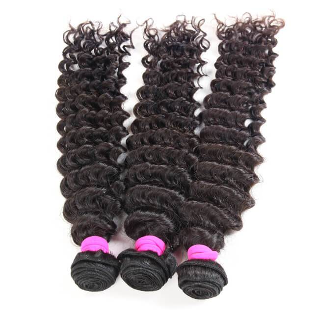 3pcs Deep Wave 100% Virgin Human Hair Curly Bundles - Image 9