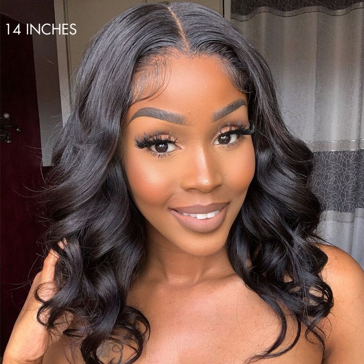 Luvme Hair 180% Density | Natural Black Loose Body Wave 5x5 Closure HD Lace Glueless Mid Part Long Wig | Large & Small Cap Size - US Only - Image 5