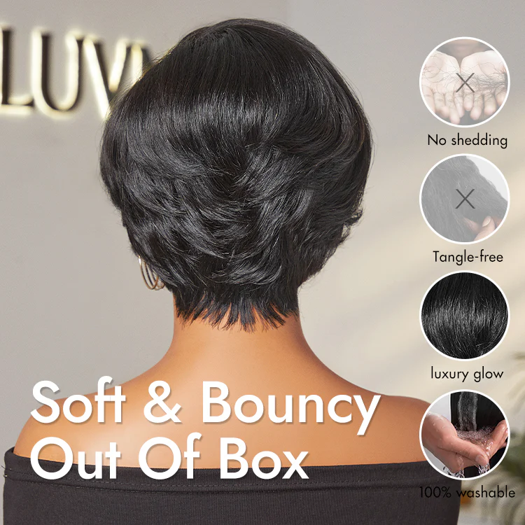Affordable Pixie Cut Minimalist HD Lace Glueless Wig Pre-Cut Lace - Image 7