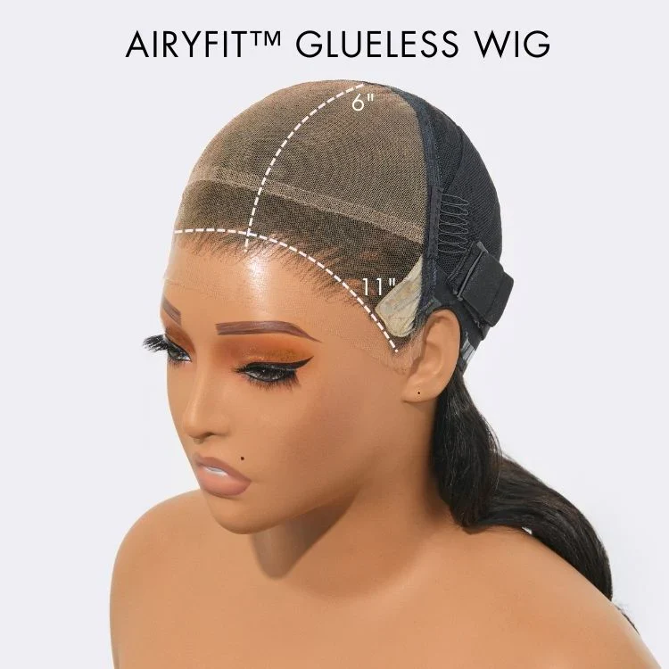 AirFit™ Scalp Care Wigs - Deep Parting Water Wave Human Hair Wig Glueless 11x6 Frontal HD Lace Curly Wig - Image 10