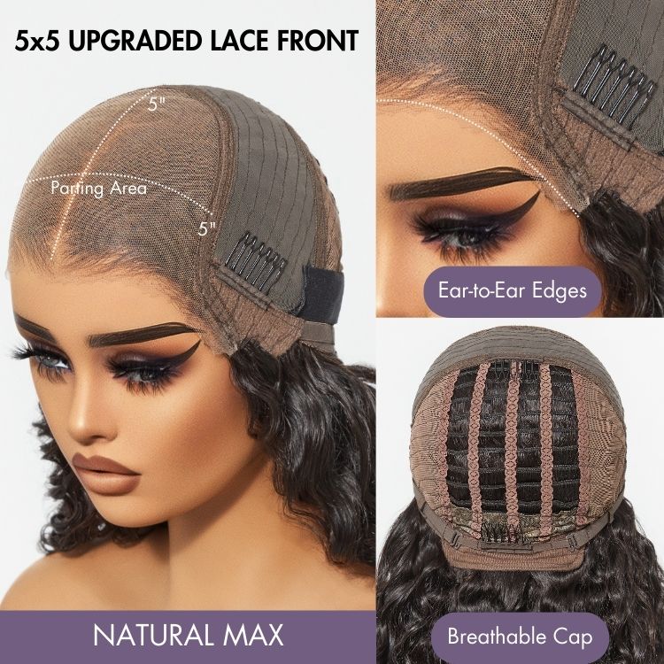 Breathable Cap Loose Body Wave Glueless 5x5 Upgraded Lace Front Mid Part Long Wig - US Only - Image 4