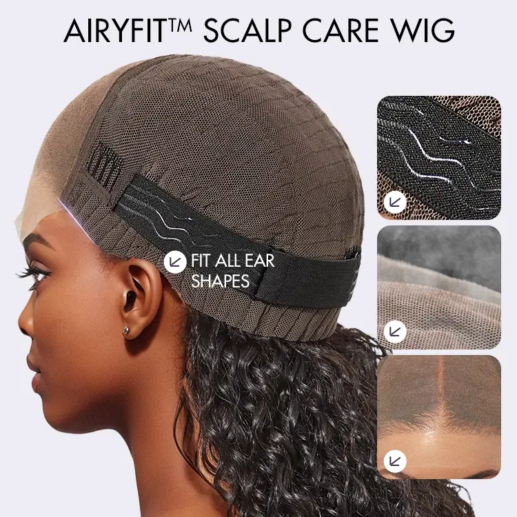 AiryFit™ Scalp Care Wigs | Silky Blunt Cut Bob Snugfit Glueless Minimalist HD Lace Short Wig Pre-Cut Lace  - US Only - Image 4