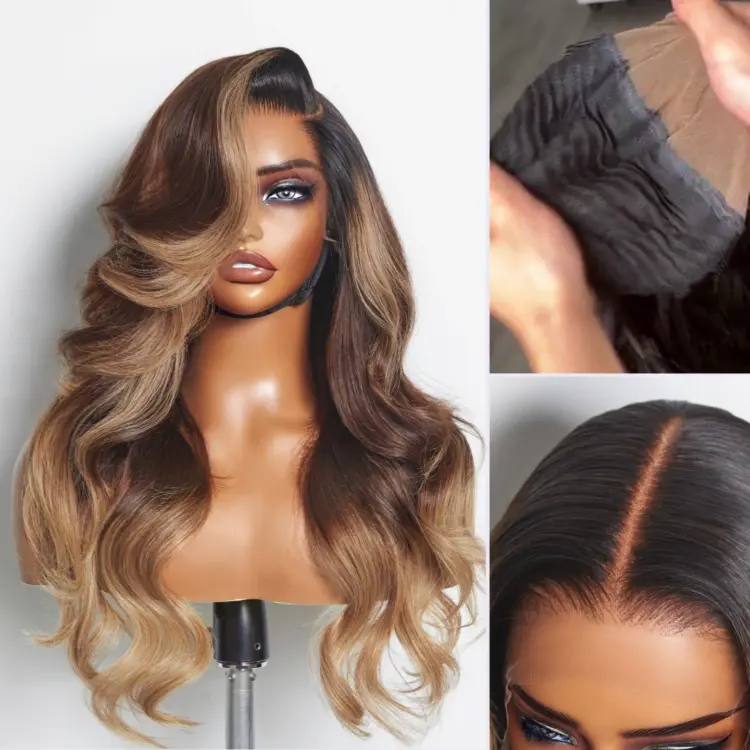 AiryFit™ Scalp Care Wigs - Deep Parting Loose Body Wave Human Hair Wig 11x6 Frontal HD Lace Glueless Wig - Image 8
