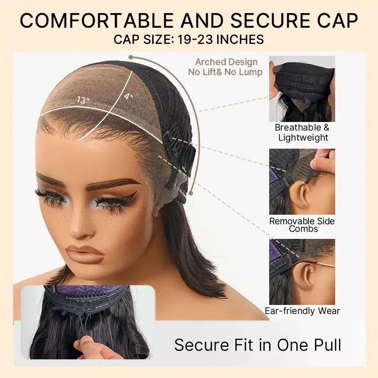 VIP ONLY | NatureMAX™ 200% Loose Wave Glueless Ear-to-ear 13x4 HD Lace Front Wig Pre-Cut Lace Flexi-Fit Drawstring Cap - Image 2
