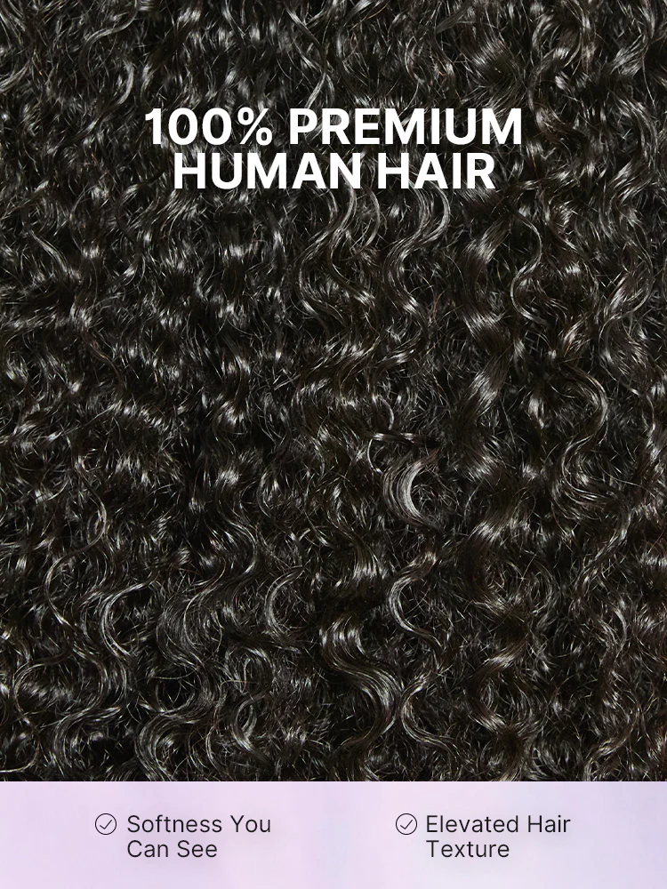 Beginner Friendly 200% Density Kinky Curly with Bangs Glueless 5x5 Closure Pre-Cut Lace Wig All Head Sizes Fit Cap - Image 6