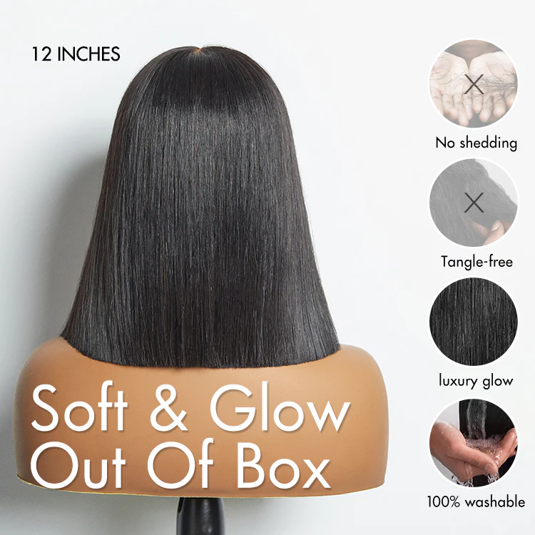 Luvme Hair 180% Density Beginner Friendly Glueless Silky Blunt Cut 4x4 Closure Bob Wig 100% Human Hair | Upgraded 2.0 - US Only - Image 9