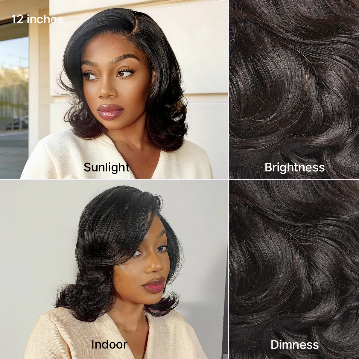 Effortlessly Chic Butterfly Cut Layered Wavy Glueless HD Minimalist Lace Short Wig - Image 7