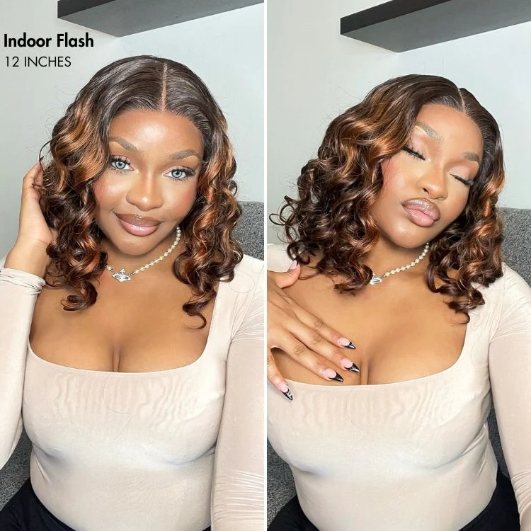 Luvme Hair 180% Density Elegant Chocolate Brown Loose Wave Minimalist HD Lace Glueless Wig Pre-Cut Lace - US Only - Image 6