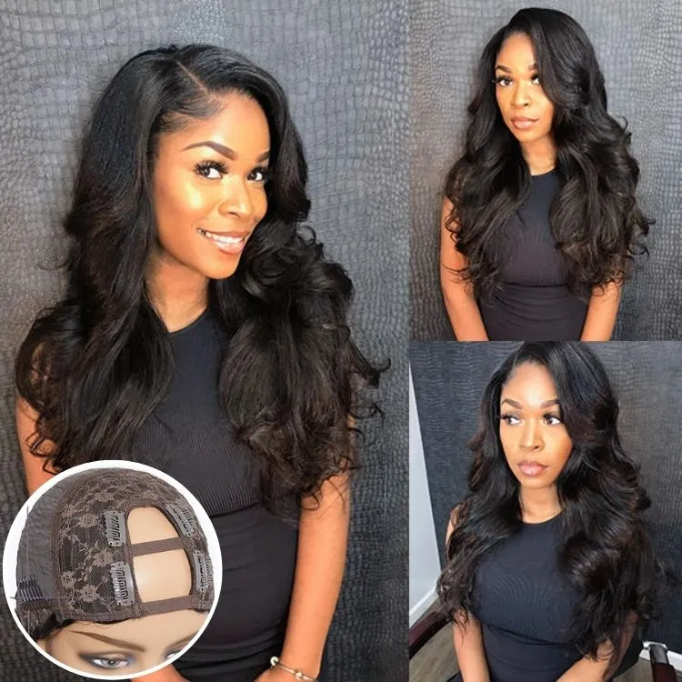 Exclusive Sale | Body Wave / Straight / Kinky / Deep Wave Human Hair U Part Wig - Image 2