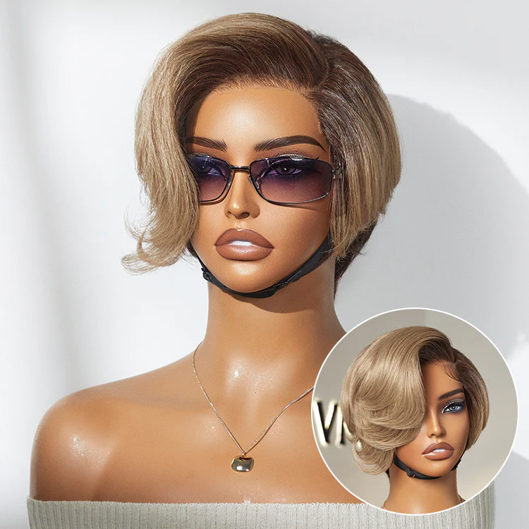 Exclusive Sale | Mature Boss Style Affordable Pre-styled Short Pixie Cut Glueless HD Lace Wig Pre-Cut Lace - Image 9