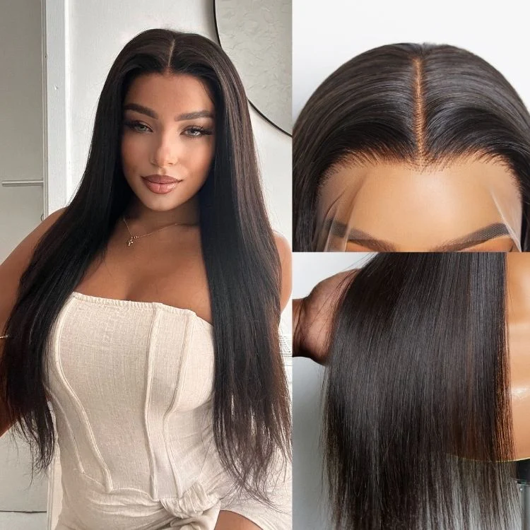 Special Deal | Luvme Hair Full Lace Classy Natural Black Body Wave / Straight Free Parting Half Up Half Down Wig - Image 10