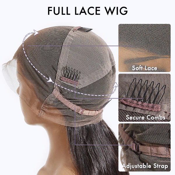 Special Deal | Luvme Hair Full Lace Classy Natural Black Body Wave / Straight Free Parting Half Up Half Down Wig - Image 8