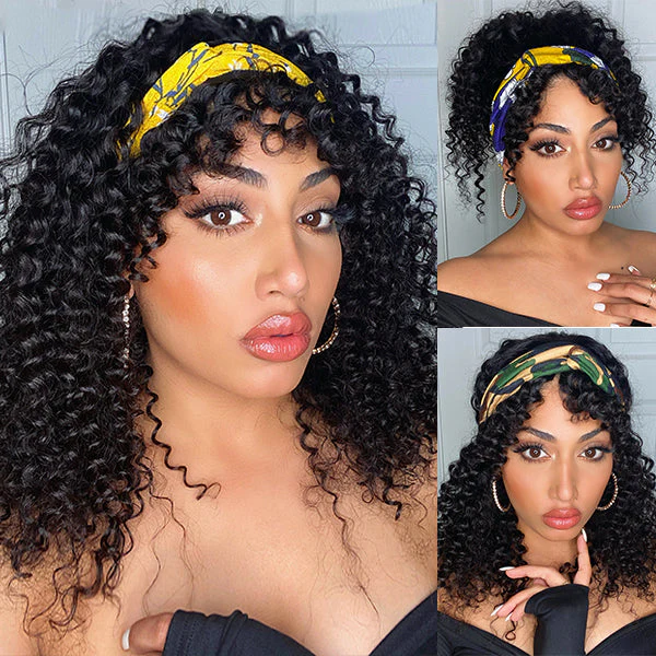Throw On & Go Deep Wave No Lace Glueless Long Headband Wig 100% Human Hair - US Only - Image 5