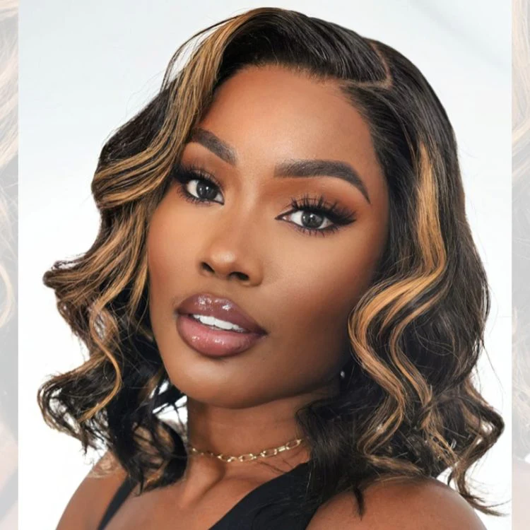 Luvme Hair Blonde Mix Loose Wave 5x5 Closure HD Lace Glueless Side Part Short Wig - US Only - Image 6