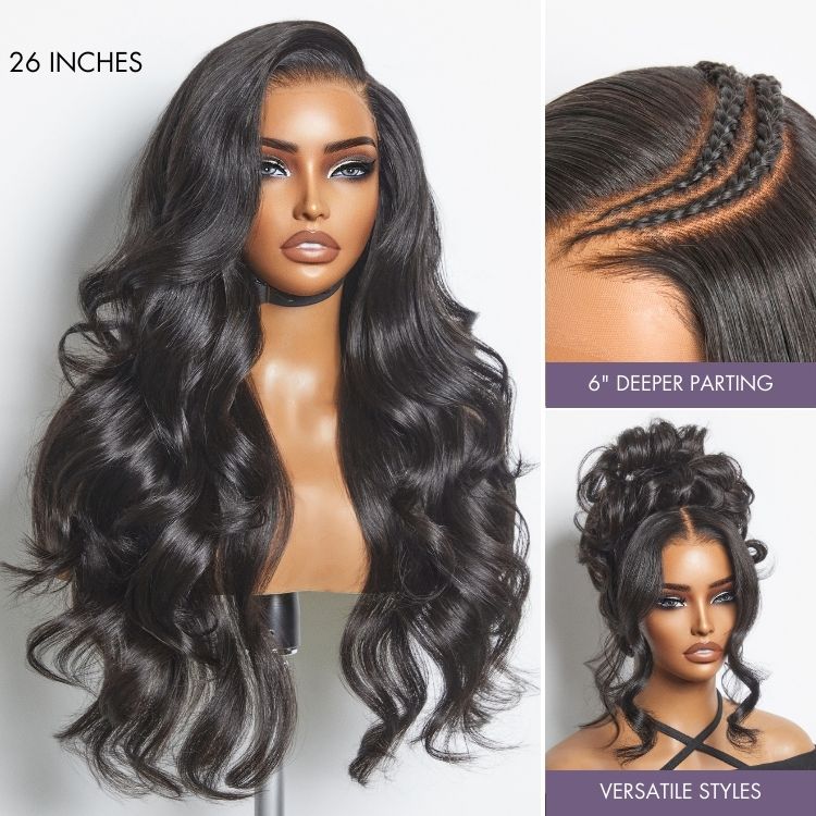 Luvme All-Day Comfort 250% Density Glueless 7x6 Closure HD Lace Loose Body Wave Long Wig Pre-Cut Lace - Image 3