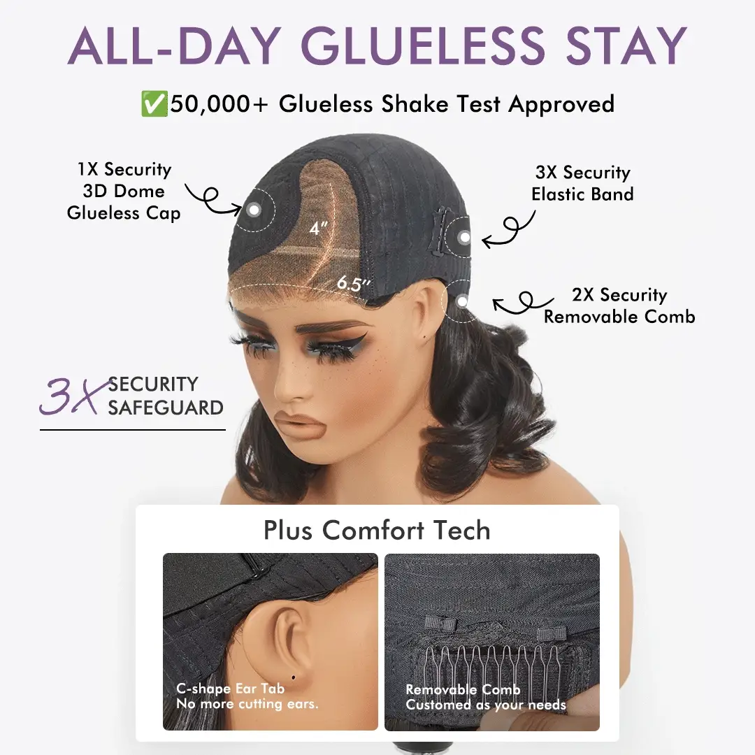 Luvme All-Day Comfort™ Wig 200% Density Brown Highlight Loose Body Wave Glueless Minimalist HD Lace Wig Pre-Cut Lace - Image 12