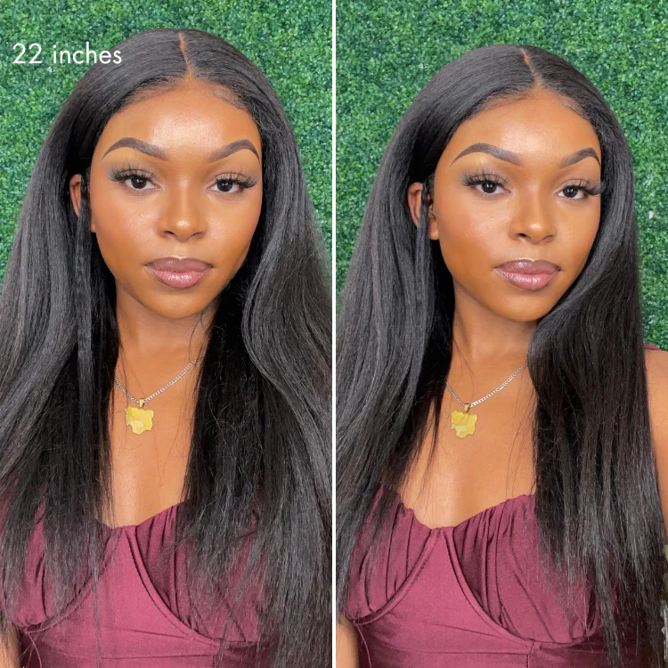 Luvme All-Day Comfort™ Wig 4C Kinky Edges Kinky Straight Glueless 7x6 Closure HD Lace Human Hair Wig Pre-Cut Lace - Image 4