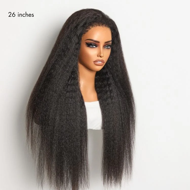 Luvme All-Day Comfort™ Wig 4C Kinky Edges Kinky Straight Glueless 7x6 Closure HD Lace Human Hair Wig Pre-Cut Lace - Image 5