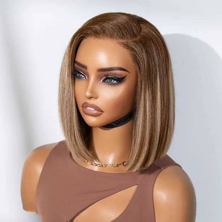 Luvme All-Day Comfort™ Wig Highlight Blunt Cut Bob Glueless Minimalist HD Lace Wig Pre-Cut Lace - Image 6