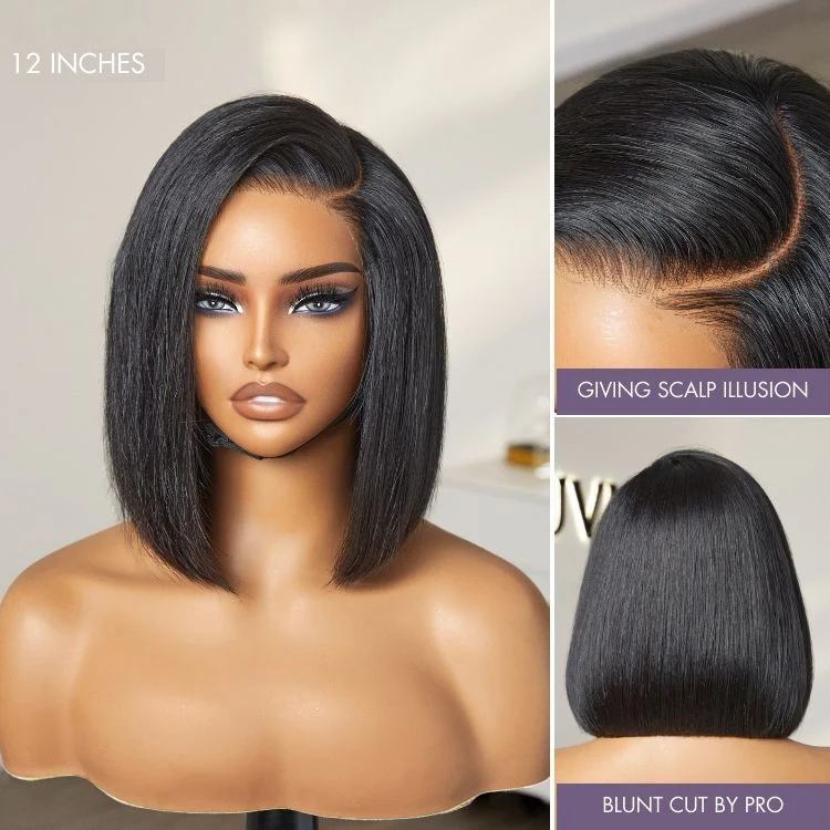 Luvme All-Day Comfort™ Wig Blunt Cut Bob Glueless Minimalist HD Lace Short Human Hair Wig Pre-Cut Lace - Image 5