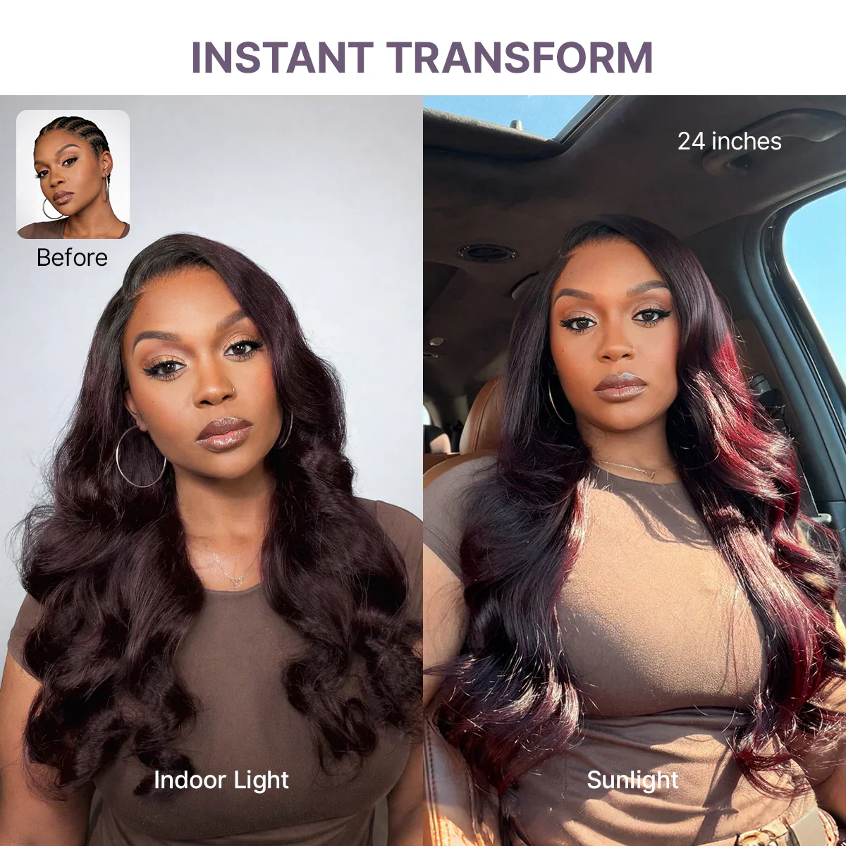 Luvme All-Day Comfort™ Wig PartingMax Glueless 7x6 Closure HD Lace Loose Body Wave Long Wig Pre-Cut Lace - Image 31
