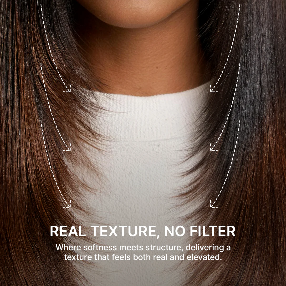 Luvme All-Day Comfort™ Wig 180% Density Ombre Brown Butterfly Cut Layered Light Yaki Straight Glueless 7x6 Closure HD Lace Human Hair Wig Pre-Cut Lace - Image 7