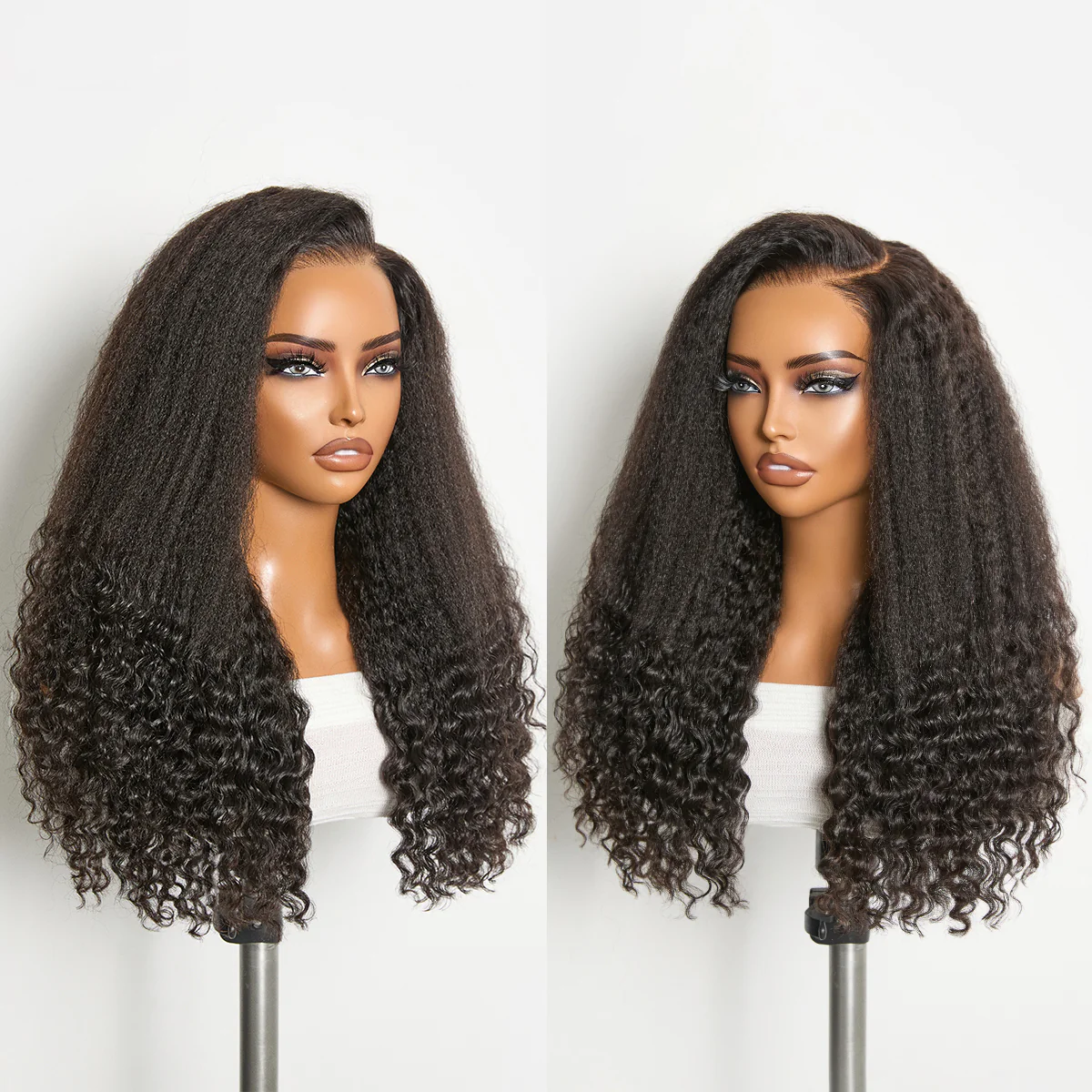 Luvme All-Day Comfort Wig PartingMax Natural Black Kinky Straight to Curly 7x6 Closure HD Lace Glueless Wig Pre Cut Lace - Image 3