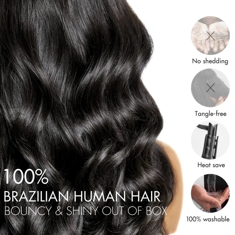 Upgraded Brazilian Hair Body Wave 3 Bundles with 5x5 HD Lace Closure - Image 4