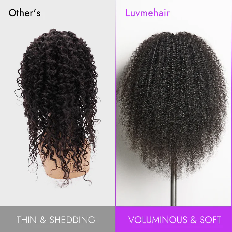 Luvme Too Easy Texture™ Wig 180% Density  Kinky Curly / Yaki Straight Glueless V Part Flexi-Fit Drawstring Wig - Image 10