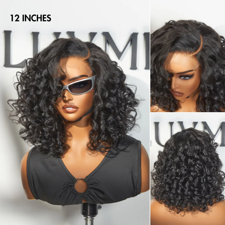 Luvme Hair Mature Bouncy Curl Left C Part Glueless Minimalist HD Lace Wig Pre-Cut Lace - Image 7