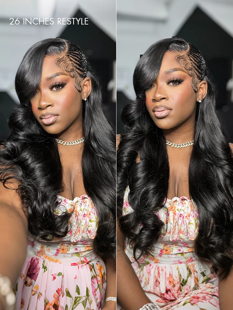 NatureMAX™ 200% Density Loose Wave Glueless 13x6 HD Lace Front Wig Human Hair Pre-Cut Lace Flexi-Fit Drawstring Cap - Image 5