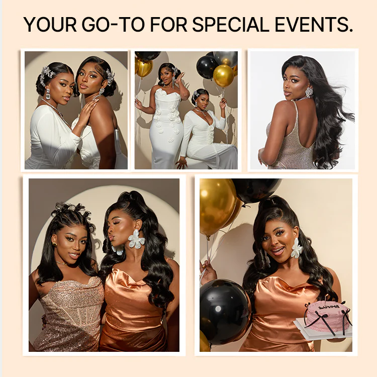NatureMAX™ 200% Density Ombre Brown / Natural Black Loose Wave Glueless 13x6 / 13x4 HD Lace Front Wig Human Hair Pre-Cut Lace Flexi-Fit Drawstring Cap - Image 8