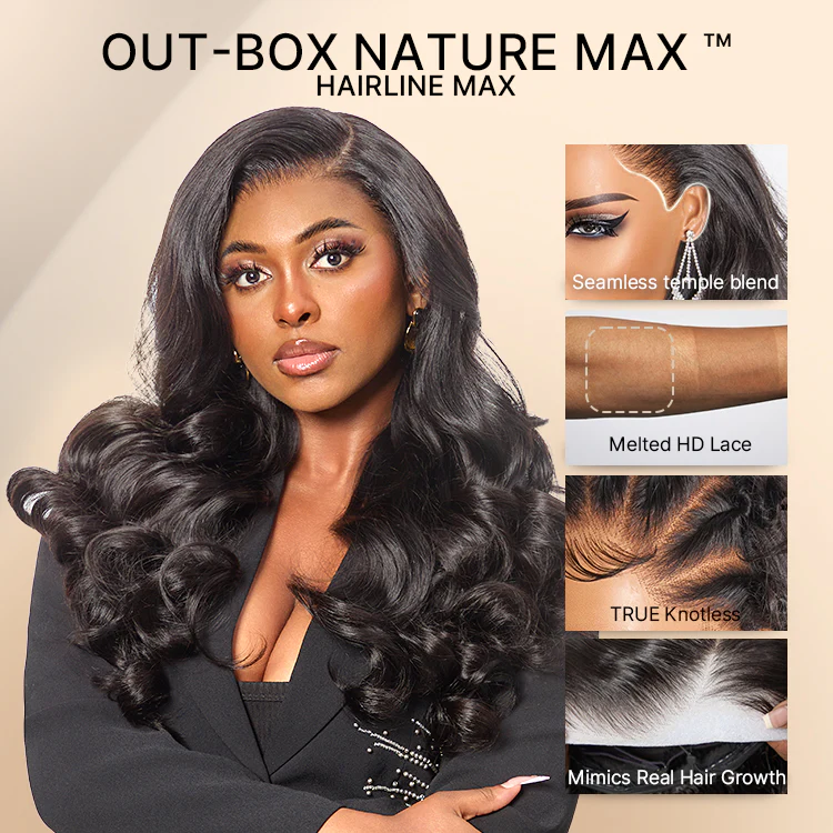 NatureMAX™ 250% Density Loose Wave Glueless Ear-to-ear 13x4 HD Lace Front High Density Wig Pre-Cut Lace Flexi-Fit Drawstring Cap - Image 2