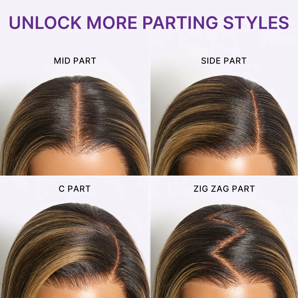 New Customers Only | Luvme All-Day Comfort Wig 180% Density Blonde Highlight Butterfly Cut Layered Light Yaki Straight Glueless 7x6 Closure HD Lace Wig Pre-Cut Lace - Image 9