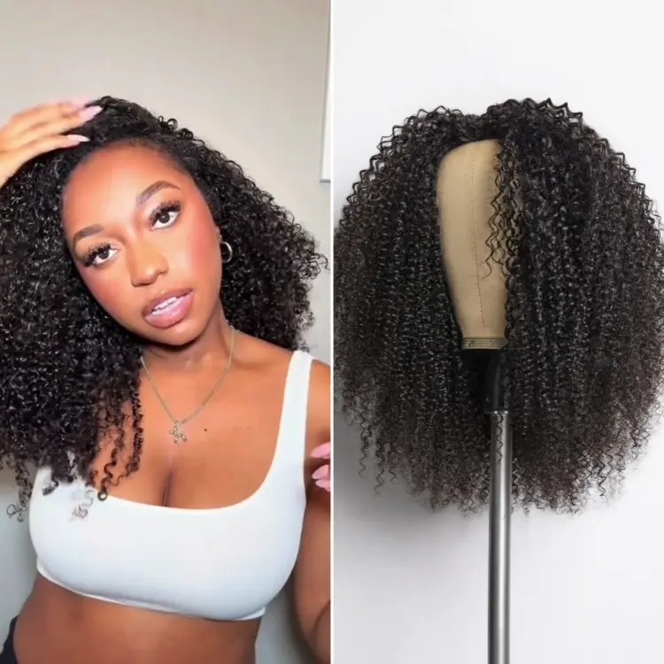 New Customers Only | Luvme Too Easy Texture™ 3-In-1 Half Wig Kinky Curly / Yaki Straight / Messy Burmese Curly Glueless Flexi-Fit Drawstring Wig - Image 9