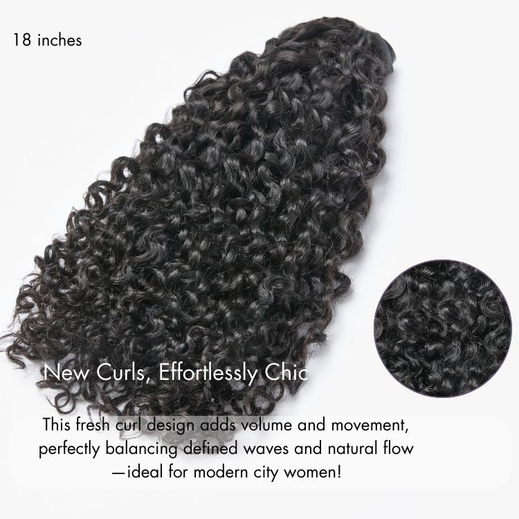 New Customers Only | Messy Burmese Curly Seamless Clip in Extensions Human Hair with Free Gift - Image 5