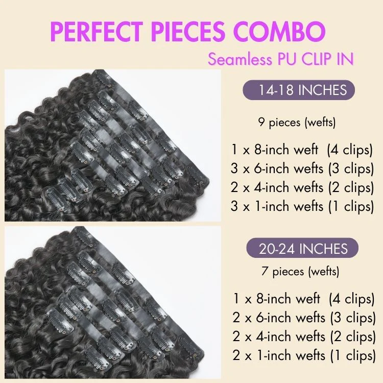 New Customers Only | Messy Burmese Curly Seamless Clip in Extensions Human Hair with Free Gift - Image 7