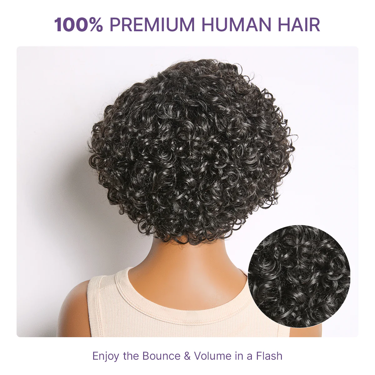 New Customers Only | Water Wave Pixie Cut Water Wave Glueless Minimalist HD Lace Short Curly Wig - Image 8