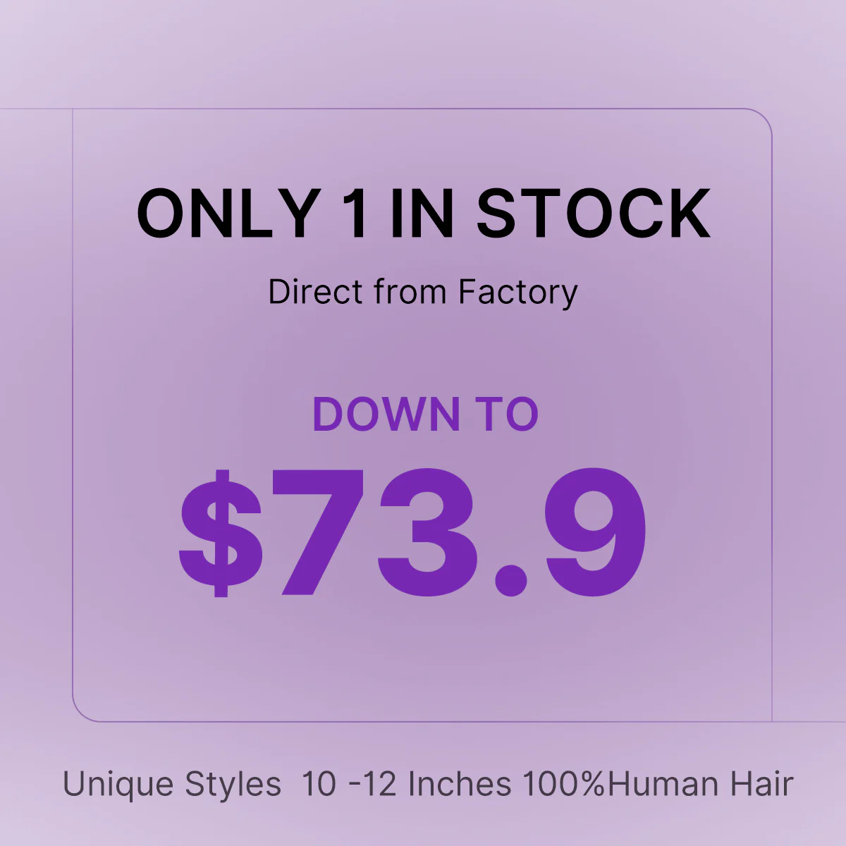 Outtlet | One-piece-only | 10 inches to 12 inches | Short Wig | Lace Wig | No Code Needed | US ONLY