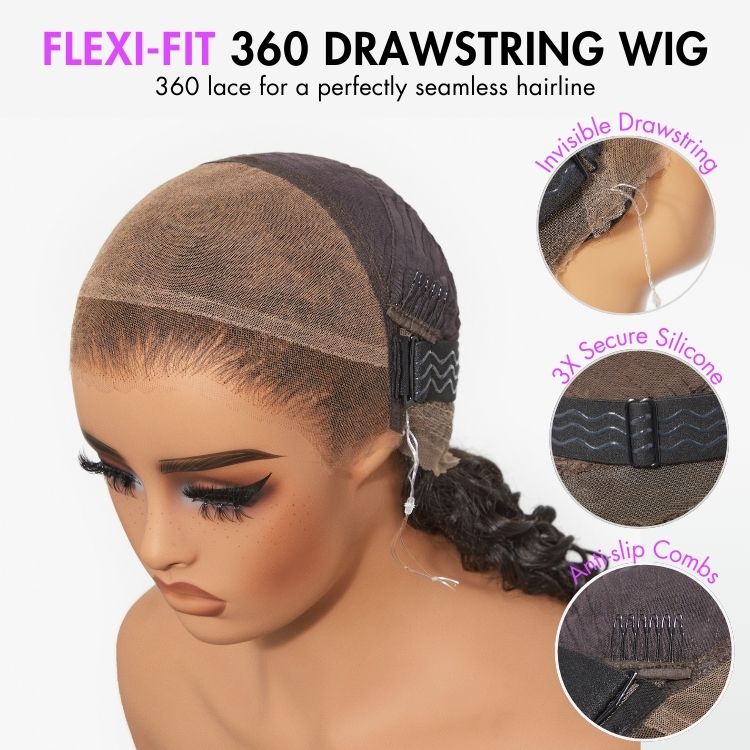 PreMax Wigs - Flexi-Fit Invisi Drawstring Cap 360 HD Lace Loose Body Wave Wig Restyle Friendly - US Only - Image 5