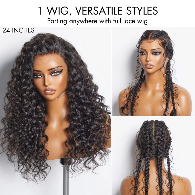 PreMax Wigs - HD Full Lace Water Wave / Straight Flexi-Fit Invisi Drawstring Cap Long Wig - Image 8