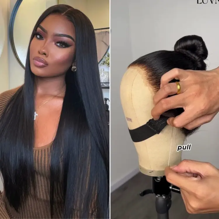 PreMax Wigs - Luxury Classic Silky Straight HD Full Lace Flexi-Fit Invisi Drawstring Cap Human Hair Wig - Image 6