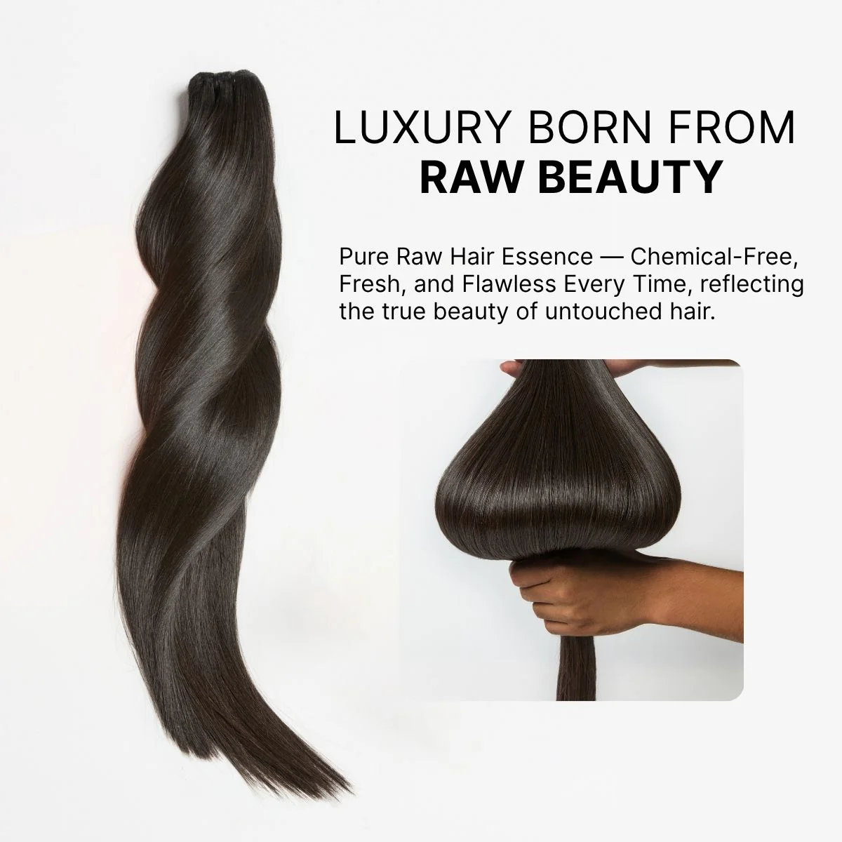 RawMagic Luxe Bundles - Silky Straight 100% Virgin Human Hair Bundles - Image 2