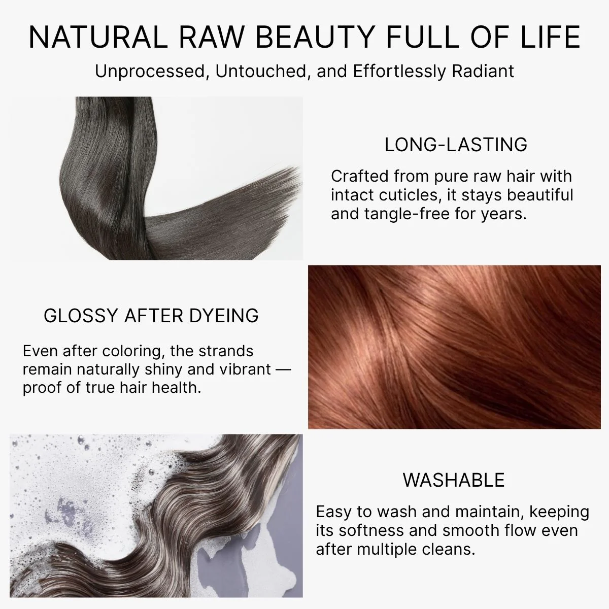 RawMagic Luxe Bundles - Silky Straight 100% Virgin Human Hair Bundles - Image 5