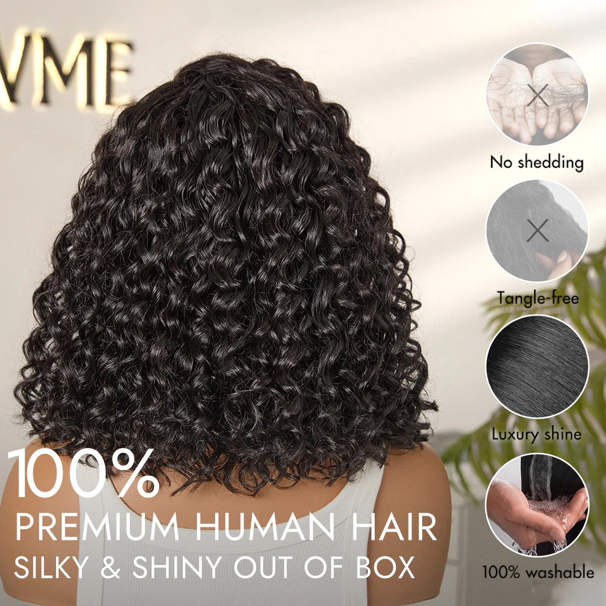 Ready to Go Water Wave Short Curly Bob Wig Glueless Minimalist HD Lace Wig Pre-Cut Lace - Image 6