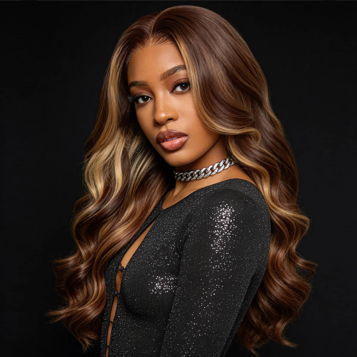 Rich Auntie |  RawMagic x Blonde Highlight Body Wave 13x6 Frontal HD Lace Glueless Wig Human Hair - Image 2