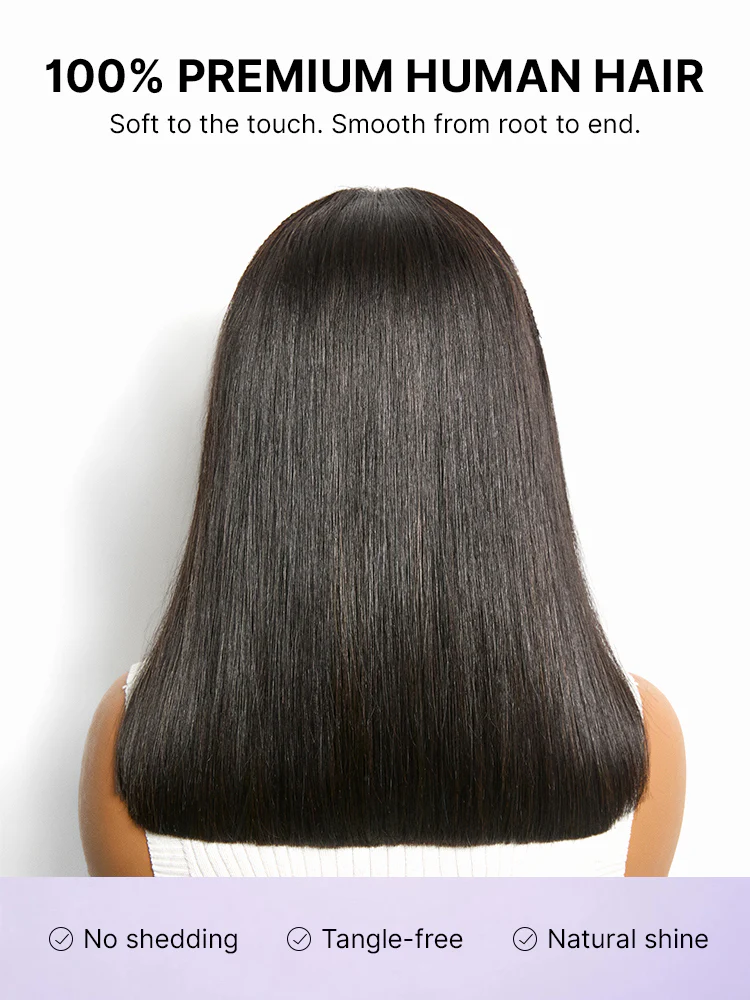 Side-Parted Fulani Braids Straight 13x4 Frontal Lace Bob Wig Pre-cut Lace - Image 6