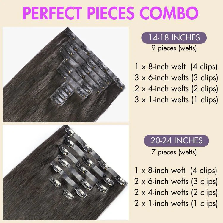 Straight / Body Wave / Kinky Curly / Yaki Straight / Kinky Straight / Messy Curly Clip in Hair Extensions Real Human Hair Pieces 135g 9pcs / 7pcs with Free Gift - Image 8
